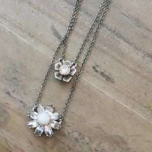 chloe + isabel Double Flower Necklace Two Strands
